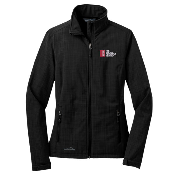   - Ladies Shaded Crosshatch Soft Shell Jacket Thumbnail