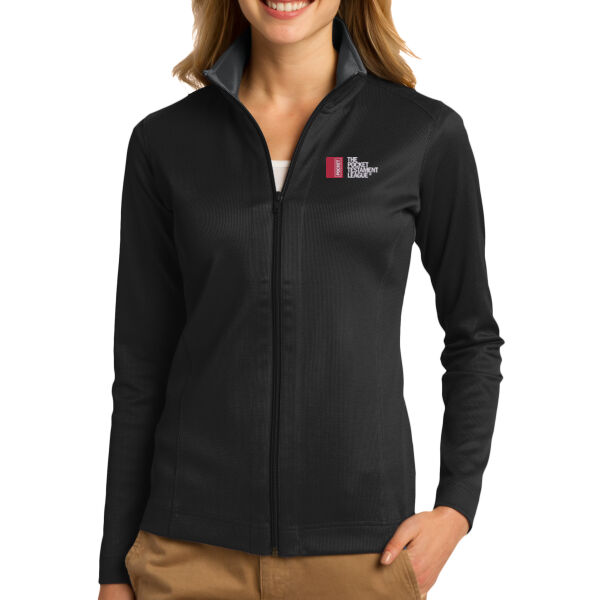   - Ladies Vertical Texture Full Zip Jacket Thumbnail