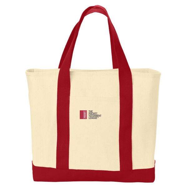   - Ideal Twill Two Tone Shopping Tote Thumbnail