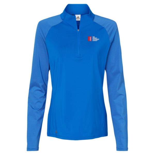   - Women's Stripe Block Quarter-Zip Pullover Thumbnail