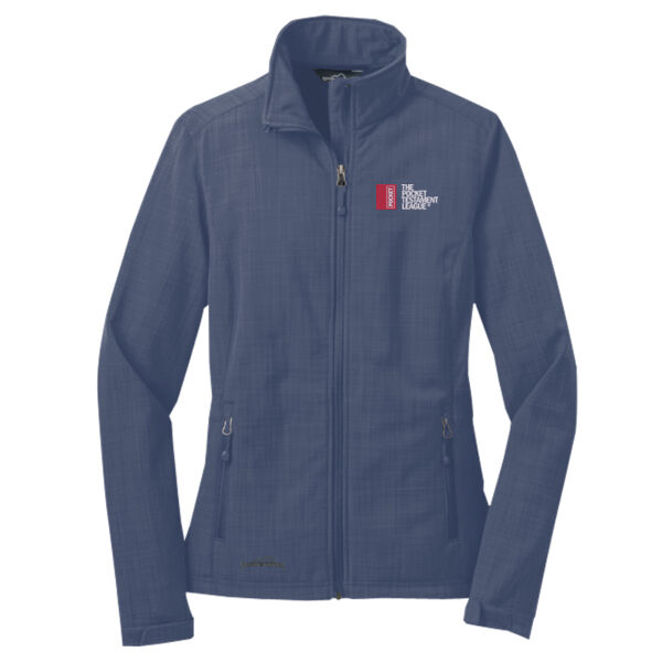   - Ladies Shaded Crosshatch Soft Shell Jacket Thumbnail