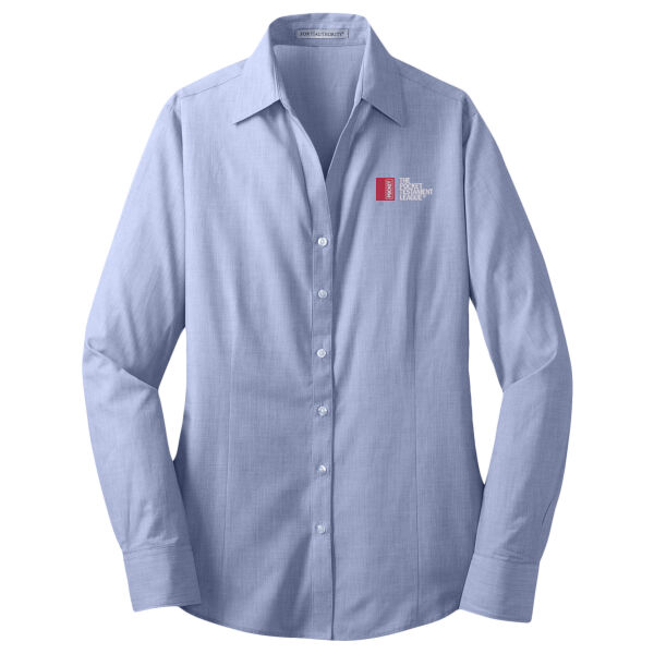   - Ladies Crosshatch Easy Care Shirt Thumbnail
