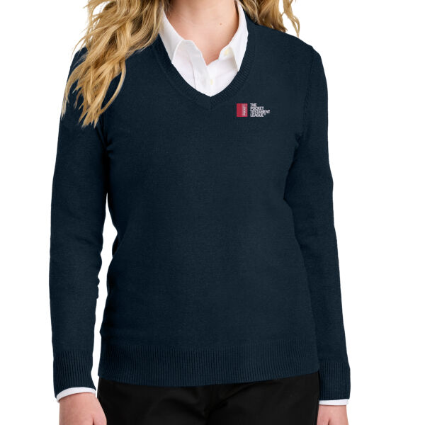   - Women's Easy Care V Neck Sweater Thumbnail